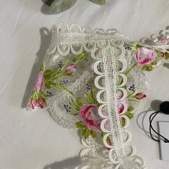 For Love & Lemons Trellis Rose Garter Belt New Womens XXS - Picture 3 of 14